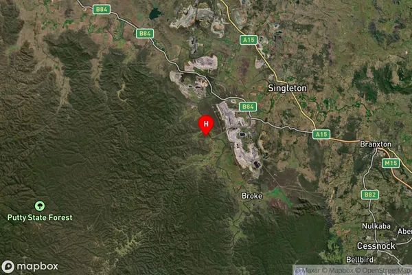 Bulga,New South Wales Satellite Map