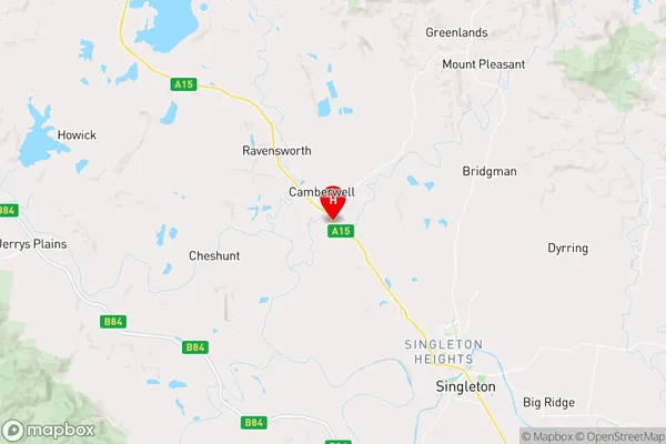 Camberwell,New South Wales Area Map