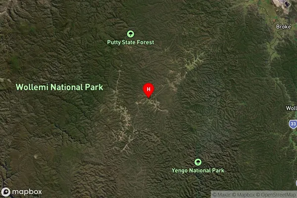 Garland Valley,New South Wales Satellite Map