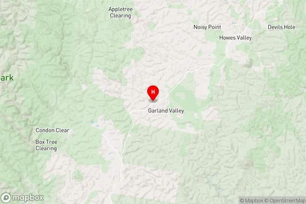 Garland Valley,New South Wales Area Map