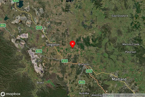 Glendon,New South Wales Satellite Map