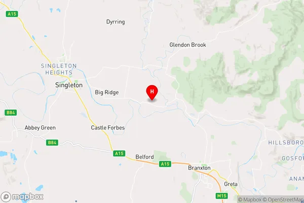 Glendon,New South Wales Area Map