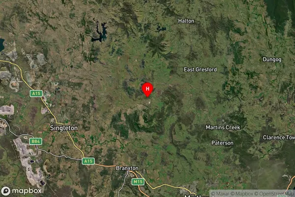 Glendonbrook,New South Wales Satellite Map