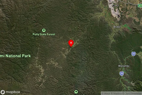 Howes Valley,New South Wales Satellite Map