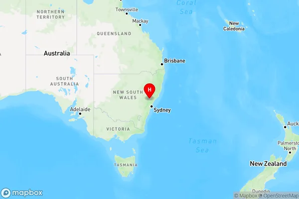 Howes Valley,New South Wales Region Map