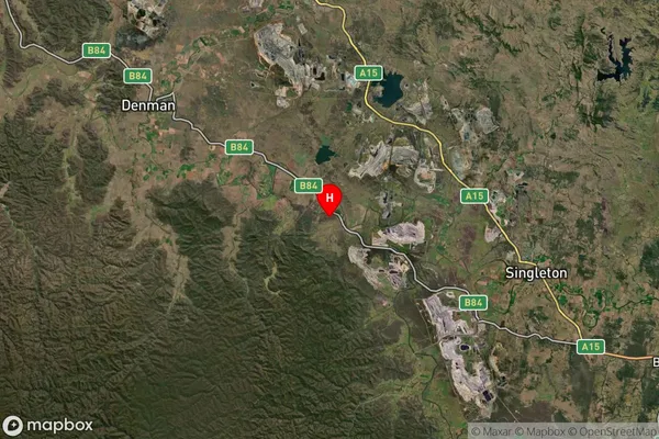 Jerrys Plains,New South Wales Satellite Map