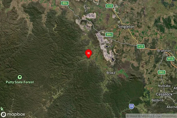 Milbrodale,New South Wales Satellite Map