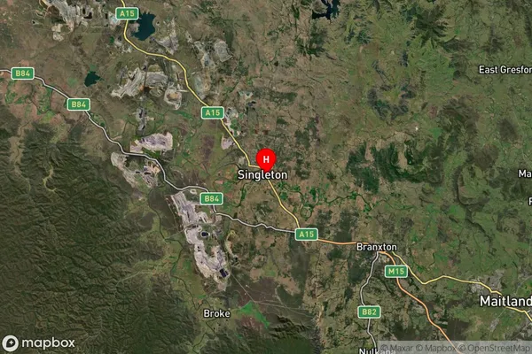 Singleton,New South Wales Satellite Map