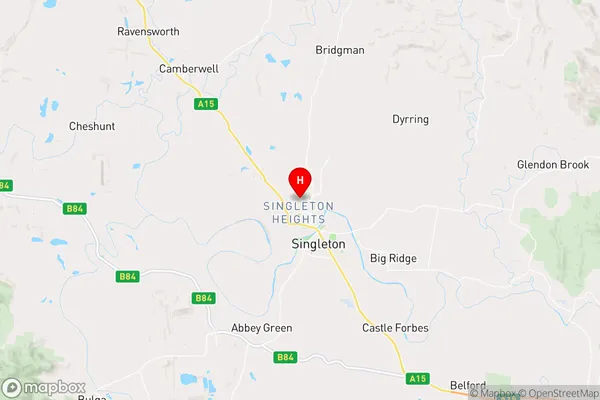 Singleton Heights,New South Wales Area Map