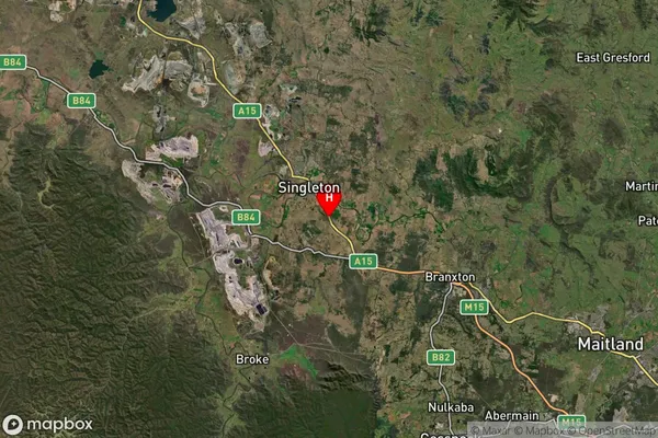 Whittingham,New South Wales Satellite Map