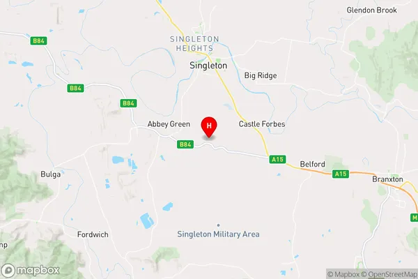 Singleton Milpo,New South Wales Area Map