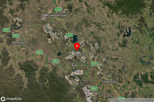 Liddell,New South Wales Satellite Map