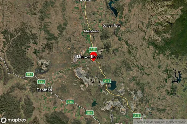 Muswellbrook,New South Wales Satellite Map