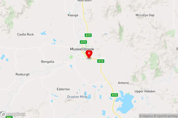 Muswellbrook,New South Wales Area Map