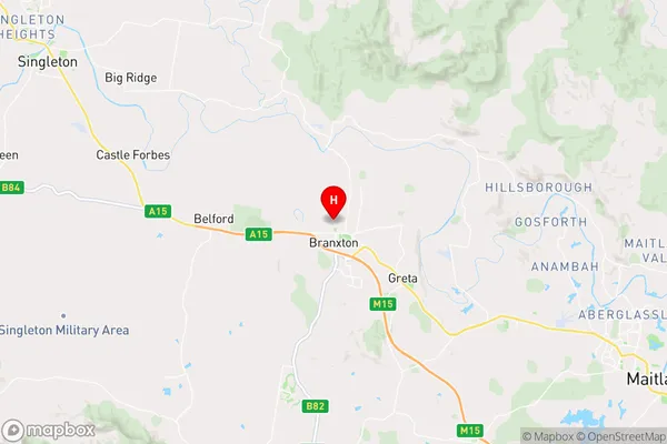 Branxton,New South Wales Area Map