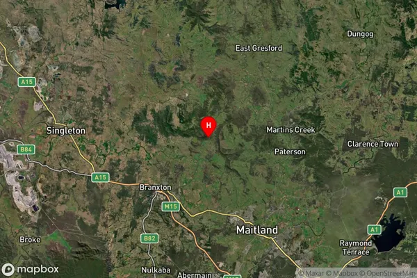 Lambs Valley,New South Wales Satellite Map