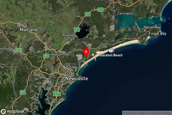 Fullerton Cove,New South Wales Satellite Map