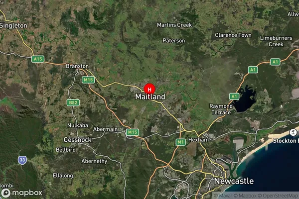 Maitland North,New South Wales Satellite Map