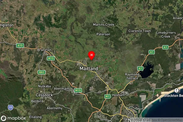 Oakhampton,New South Wales Satellite Map