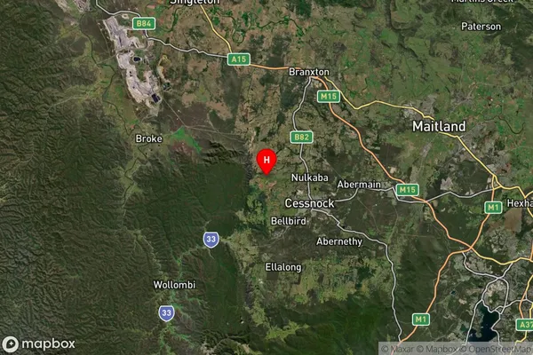 Pokolbin,New South Wales Satellite Map