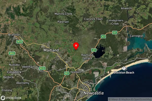 Duckenfield,New South Wales Satellite Map