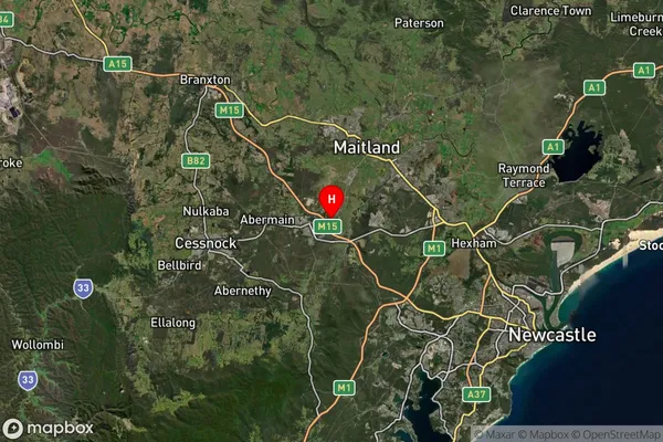 Heddon Greta,New South Wales Satellite Map