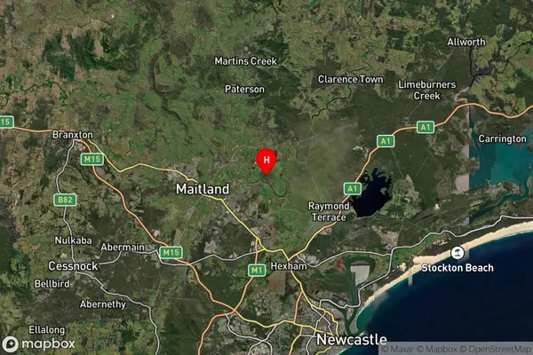 Hinton,New South Wales Satellite Map