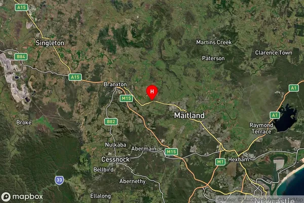 Lochinvar,New South Wales Satellite Map