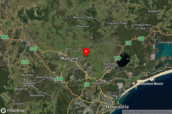 Morpeth,New South Wales Satellite Map