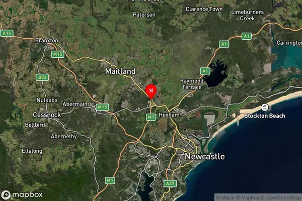 Beresfield,New South Wales Satellite Map