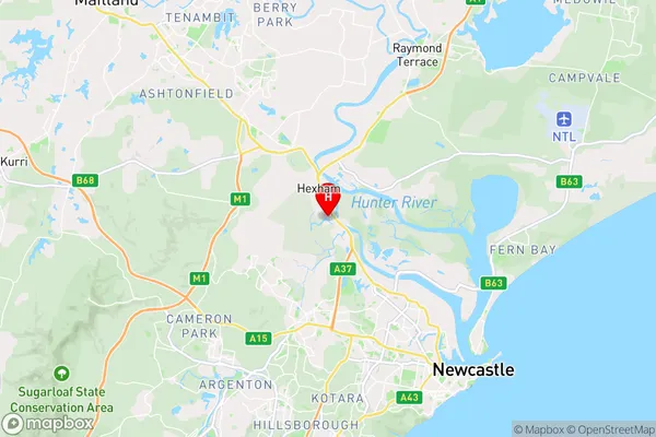 Hexham,New South Wales Area Map