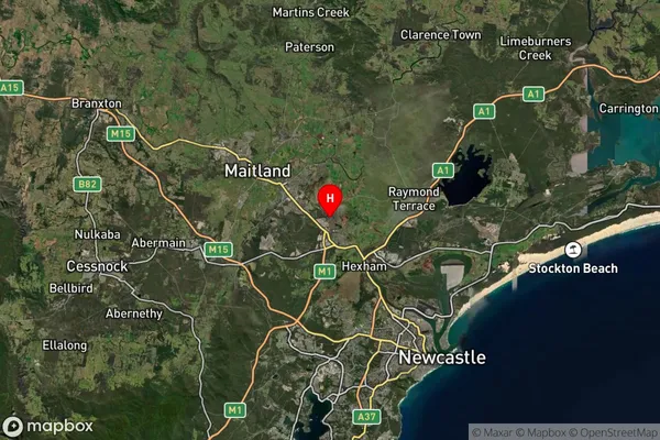 Thornton,New South Wales Satellite Map