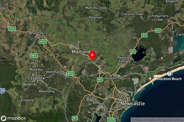 Ashtonfield,New South Wales Satellite Map