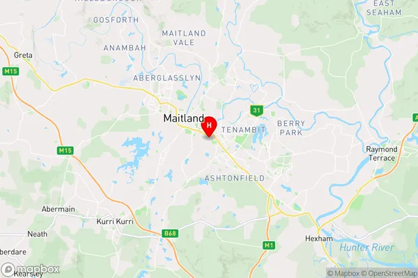 East Maitland,New South Wales Area Map