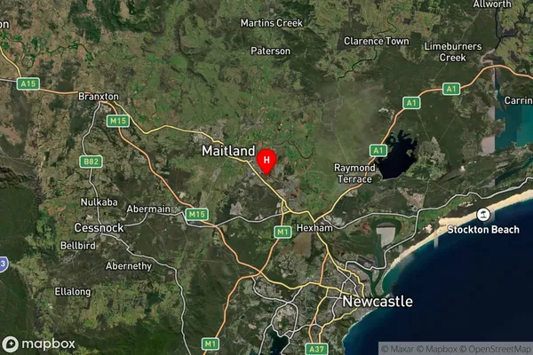 Metford,New South Wales Satellite Map