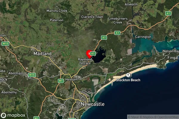 Raymond Terrace East,New South Wales Satellite Map