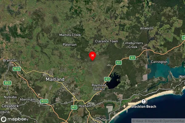 Seaham,New South Wales Satellite Map