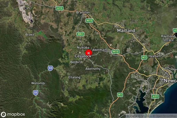 Aberdare,New South Wales Satellite Map