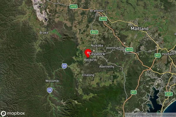 Bellbird,New South Wales Satellite Map