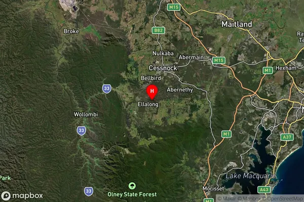 Ellalong,New South Wales Satellite Map