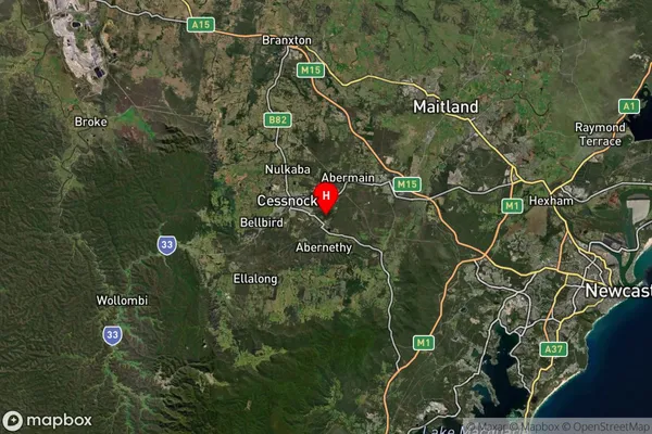 Kearsley,New South Wales Satellite Map