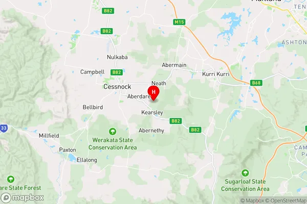 Kearsley,New South Wales Area Map