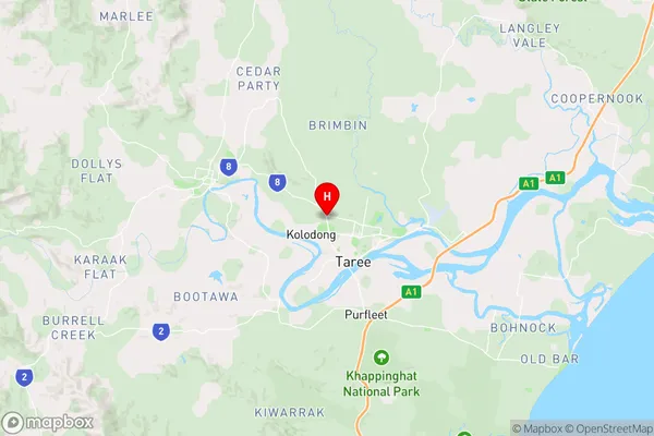 Taree,New South Wales Area Map