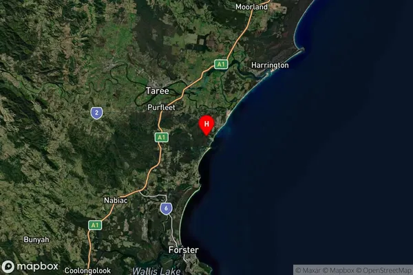 Wallabi Point,New South Wales Satellite Map