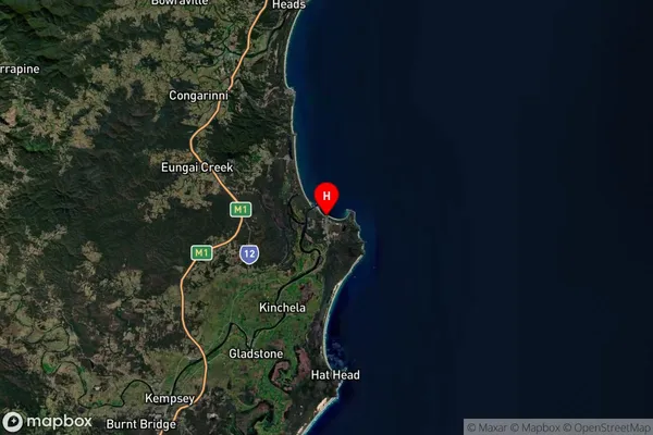 South West Rocks,New South Wales Satellite Map