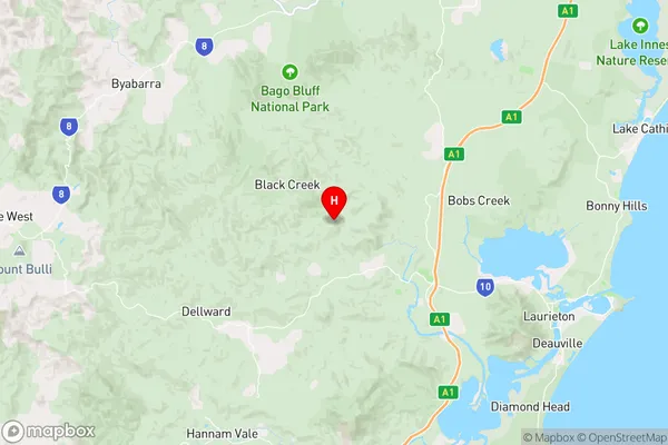 Black Creek,New South Wales Area Map