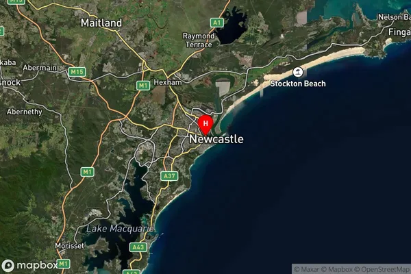 Wickham,New South Wales Satellite Map