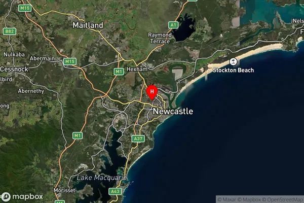 Waratah,New South Wales Satellite Map