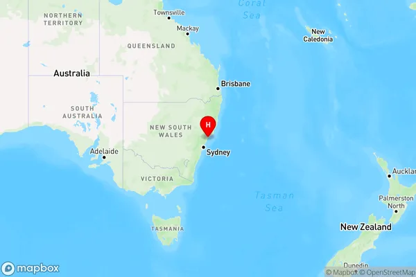 Bar Beach,New South Wales Region Map