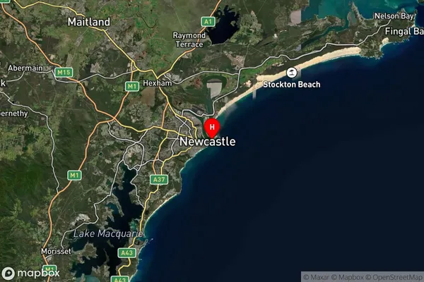 Newcastle East,New South Wales Satellite Map